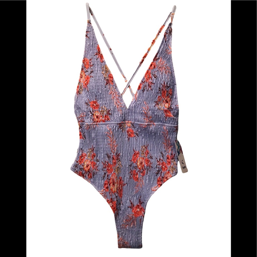 NWT UPOPBY Smocked One Piece Swimsuit